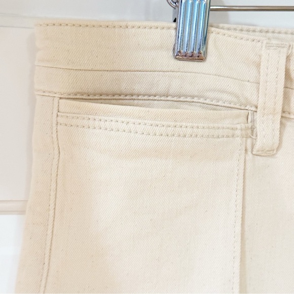 Anthro Pilcro Ivory/Ecru High-Rise Slim Boyfriend Denim Short - Size 29 - Picture 6 of 9